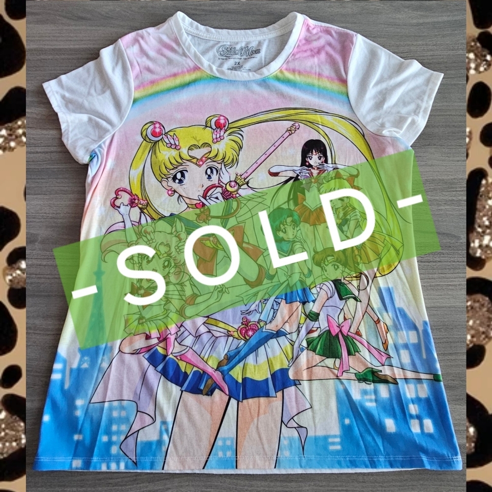 Sailor Moon & Sailor Scouts XL Excellent Condition
